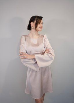 Пудрова сукня міні 5 фото